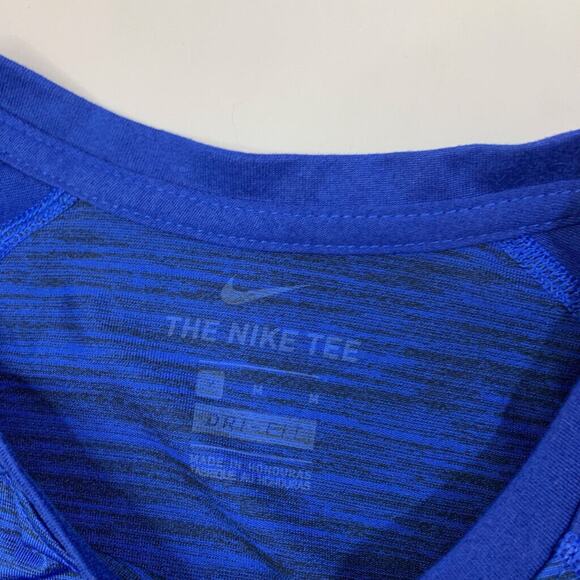 Nike T Shirt Mens M Medium Blue Dri Fit Half Sleeve Crew Neck BSBL Baseball Tee - Picture 6 of 11
